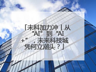未科加力冲丨从“AI”到“AI+”，未来科技城凭何立潮头？