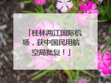 桂林两江国际机场，获中国民用航空局批复！