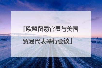 欧盟贸易官员与美国贸易代表举行会谈