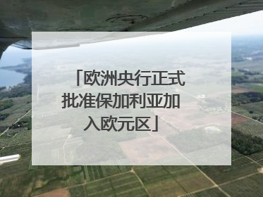 欧洲央行正式批准保加利亚加入欧元区
