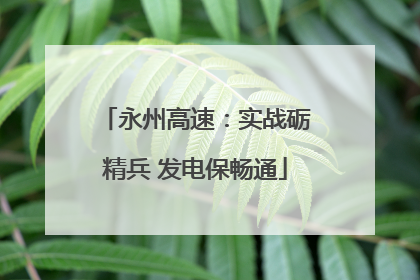 永州高速：实战砺精兵 发电保畅通