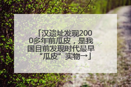 汉遗址发现2000多年前瓜皮，是我国目前发现时代最早“瓜皮”实物→