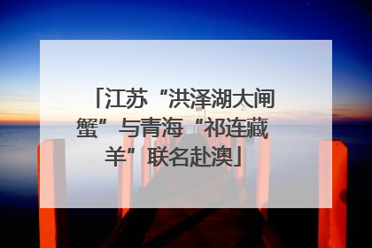 江苏“洪泽湖大闸蟹”与青海“祁连藏羊”联名赴澳