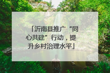 沂南县推广“同心共建”行动，提升乡村治理水平