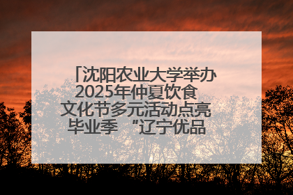 沈阳农业大学举办2025年仲夏饮食文化节多元活动点亮毕业季 “辽宁优品”进校园首站启动
