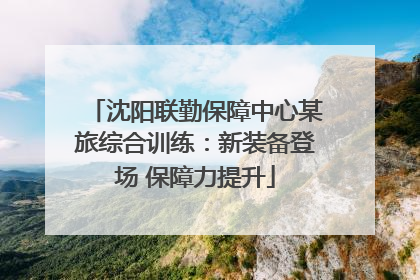 沈阳联勤保障中心某旅综合训练：新装备登场 保障力提升