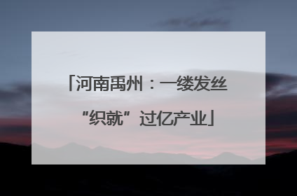 河南禹州：一缕发丝“织就”过亿产业