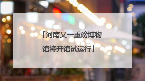 河南又一重磅博物馆将开馆试运行