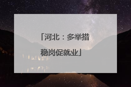河北：多举措稳岗促就业