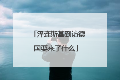 泽连斯基到访德国要来了什么