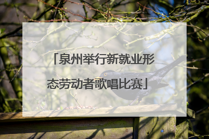 泉州举行新就业形态劳动者歌唱比赛