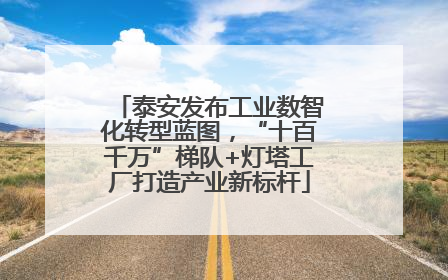 泰安发布工业数智化转型蓝图，“十百千万”梯队+灯塔工厂打造产业新标杆