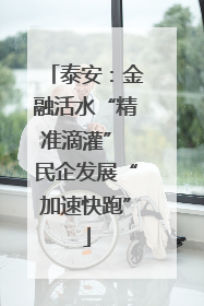 泰安：金融活水“精准滴灌” 民企发展“加速快跑”