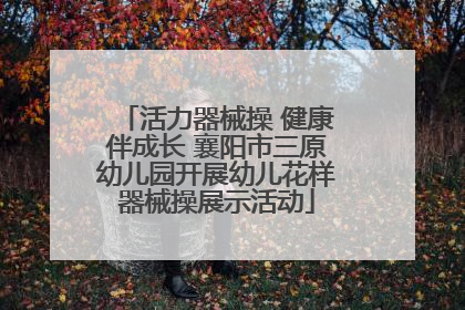 活力器械操 健康伴成长 襄阳市三原幼儿园开展幼儿花样器械操展示活动