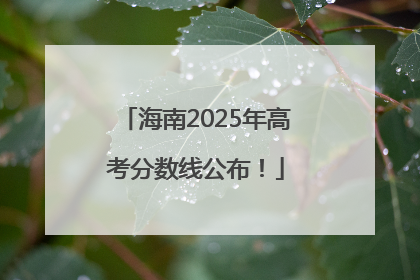 海南2025年高考分数线公布！