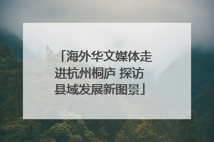 海外华文媒体走进杭州桐庐 探访县域发展新图景