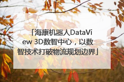 海康机器人DataView 3D数智中心，以数智技术打破物流规划边界