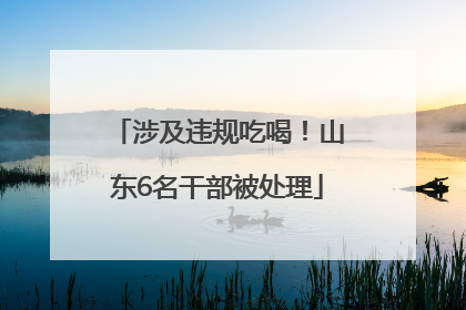 涉及违规吃喝！山东6名干部被处理