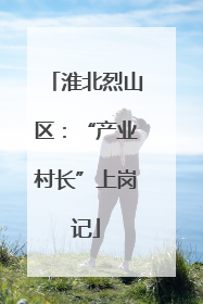 淮北烈山区：“产业村长”上岗记