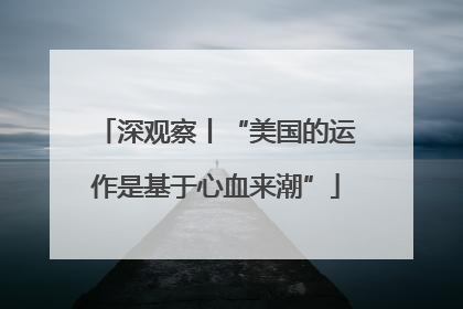 深观察丨“美国的运作是基于心血来潮”
