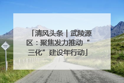 清风头条｜武陵源区：聚焦发力推动“三化”建设年行动
