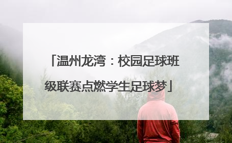 温州龙湾：校园足球班级联赛点燃学生足球梦