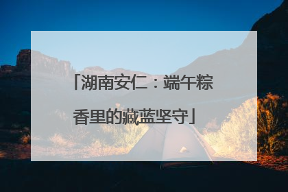 湖南安仁：端午粽香里的藏蓝坚守