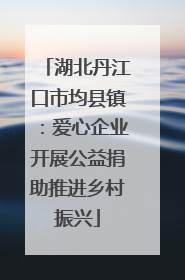 湖北丹江口市均县镇：爱心企业开展公益捐助推进乡村振兴