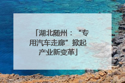湖北随州：“专用汽车走廊”掀起产业新变革
