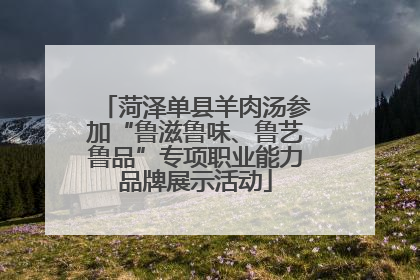 菏泽单县羊肉汤参加“鲁滋鲁味、鲁艺鲁品”专项职业能力品牌展示活动