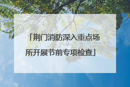 荆门消防深入重点场所开展节前专项检查