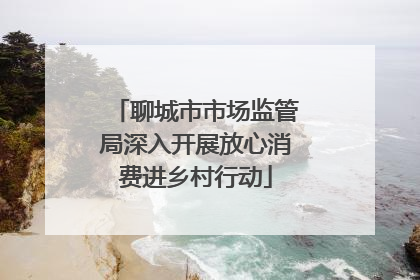 聊城市市场监管局深入开展放心消费进乡村行动