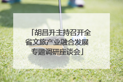 胡昌升主持召开全省文旅产业融合发展专题调研座谈会
