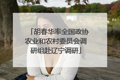胡春华率全国政协农业和农村委员会调研组赴辽宁调研