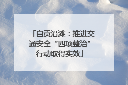 自贡沿滩：推进交通安全“四项整治”行动取得实效