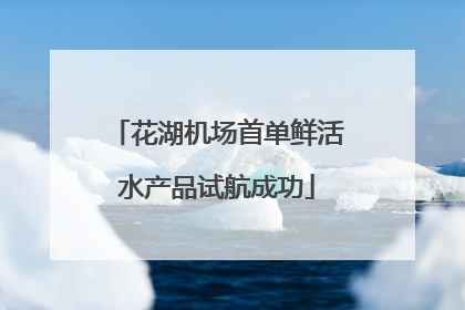 花湖机场首单鲜活水产品试航成功