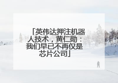 英伟达押注机器人技术，黄仁勋：我们早已不再仅是芯片公司