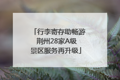 行李寄存助畅游 荆州28家A级景区服务再升级