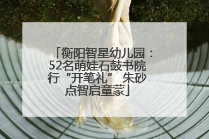 衡阳智星幼儿园：52名萌娃石鼓书院行“开笔礼” 朱砂点智启童蒙