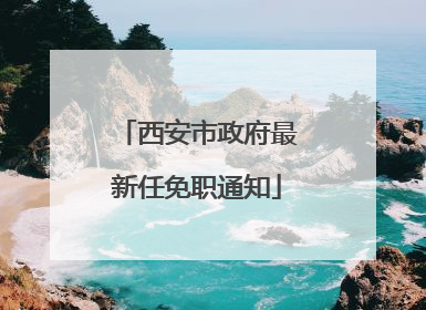 西安市政府最新任免职通知