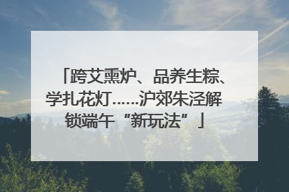 跨艾熏炉、品养生粽、学扎花灯……沪郊朱泾解锁端午“新玩法”