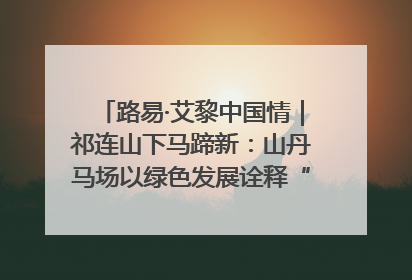 路易·艾黎中国情｜祁连山下马蹄新：山丹马场以绿色发展诠释“两山”理论实践