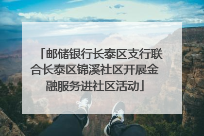 邮储银行长泰区支行联合长泰区锦溪社区开展金融服务进社区活动
