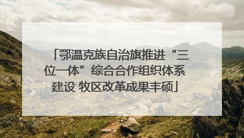 鄂温克族自治旗推进“三位一体”综合合作组织体系建设 牧区改革成果丰硕
