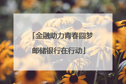 金融助力青春圆梦邮储银行在行动