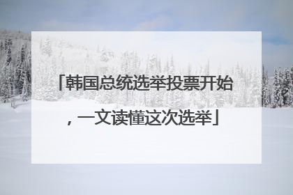 韩国总统选举投票开始，一文读懂这次选举