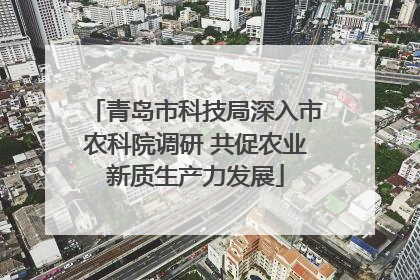 青岛市科技局深入市农科院调研 共促农业新质生产力发展