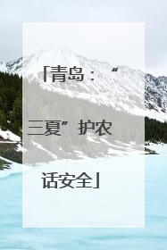 青岛：“三夏”护农话安全