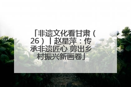 非遗文化看甘肃（26）丨赵星萍：传承非遗匠心 剪出乡村振兴新画卷