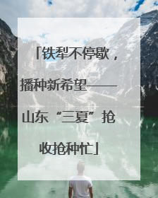 铁犁不停歇，播种新希望——山东“三夏”抢收抢种忙